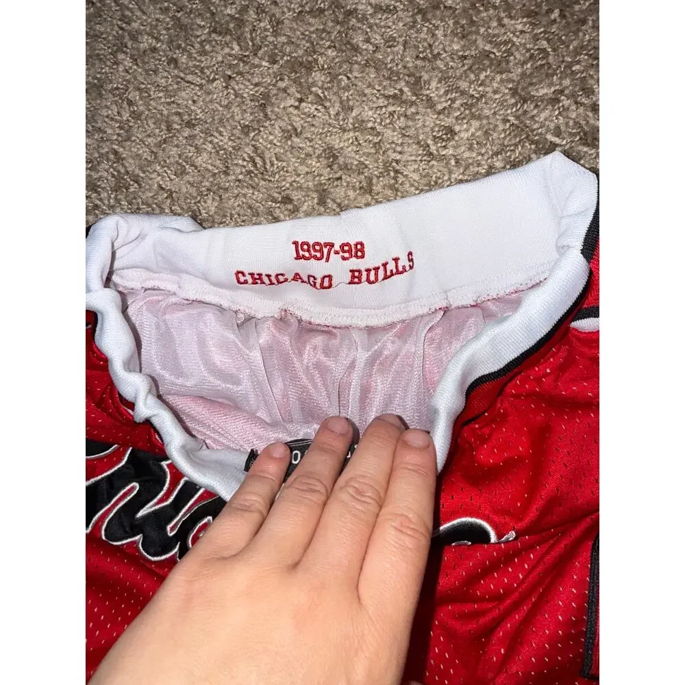 Just Don Retro NBA Chicago Bulls 1997-98 Throwback Basketball Shorts Men's XL